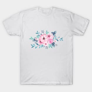 Watercolor Handrawn Rose Bouquet 🌹 T-Shirt